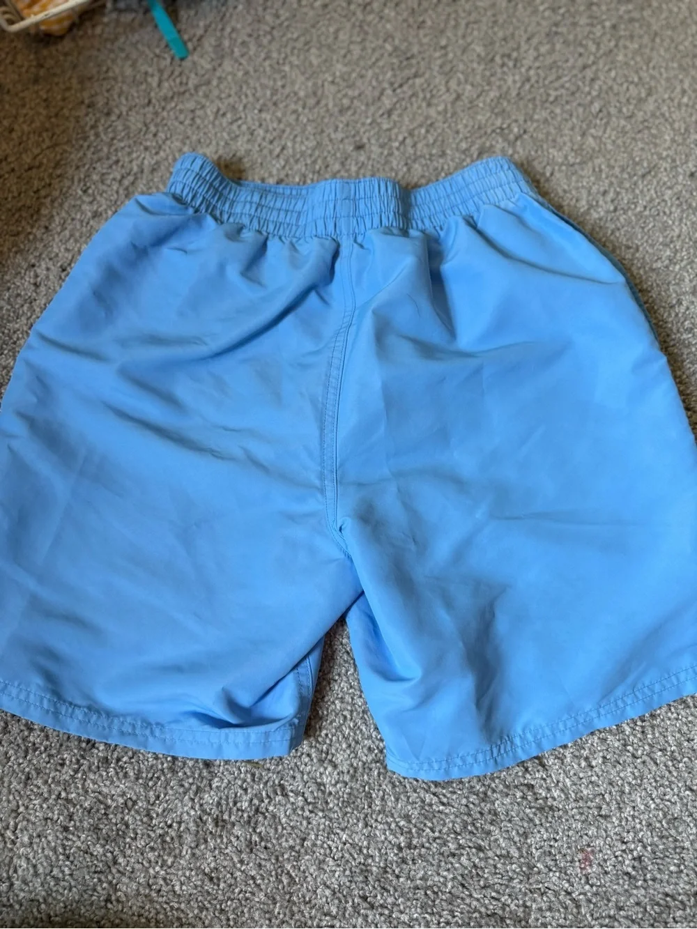 NIKE Checkmark Logo Light Blue Athletic Shorts Size Medium Swim Trunks